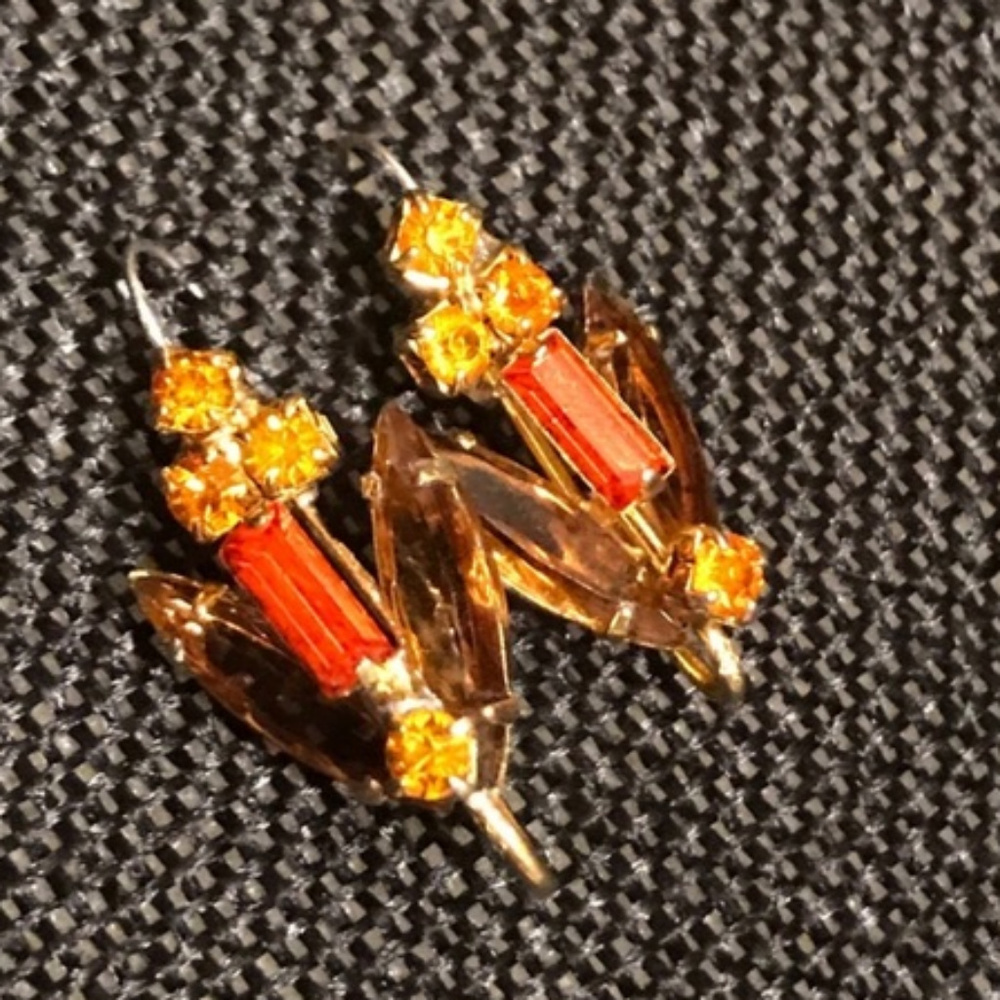 Citrine & Smokey Quartz Earrings ~ Custom Made ~ - Picture 2 of 6